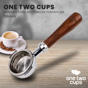 Portafilter Naked Kayu 58 mm Mesin Espresso