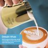 One Two Cups Gelas Milk Jug Kopi Espresso Latte Art Stainless 350ml - AA0052 - Golden