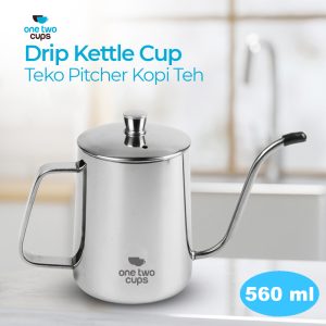 One Two Cups Teko Kopi Leher Angsa Gooseneck Pour Over Drip Kettle 560ml